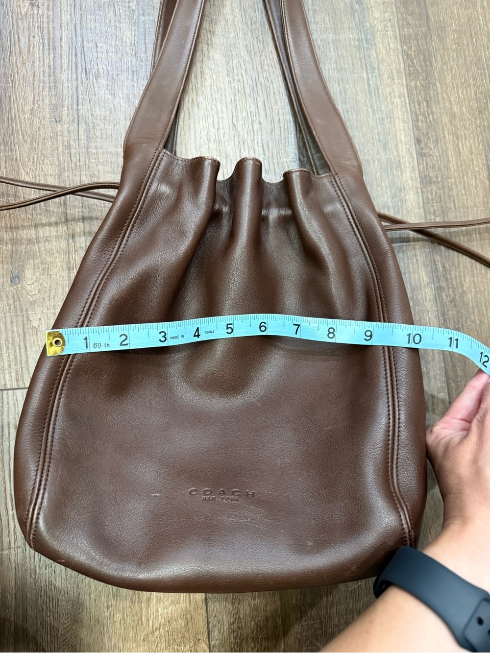 Coach Vintage Lexington Drawstring Bucket Bag 4180 Brown Leather Italy - Picture 10 of 13